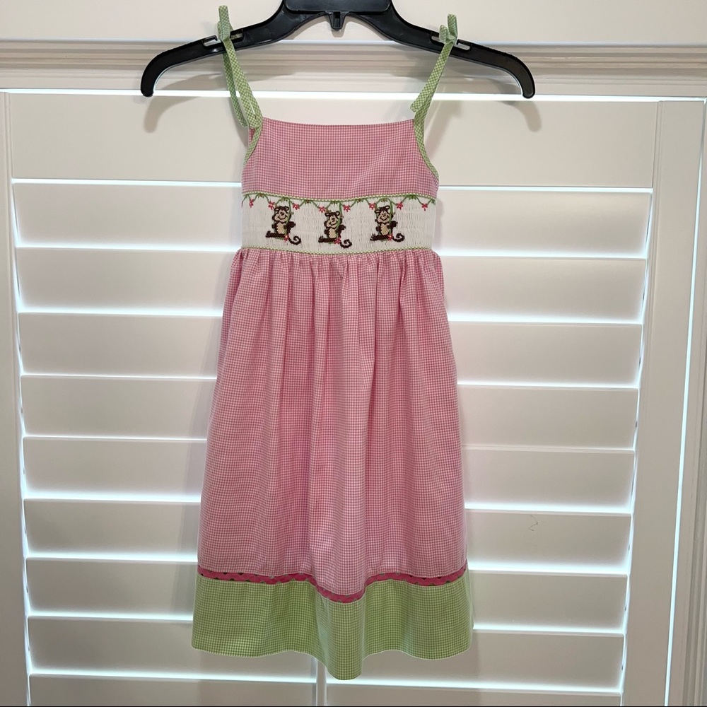4t Zuccini Smocked Monkeys dress EXCELLENT CONDITION